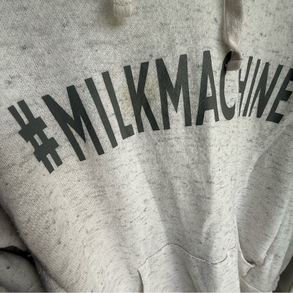 Motherhood Maternity Long Sleeve Nursing Zipper Hoodie Milk Machine XL - Picture 7 of 7